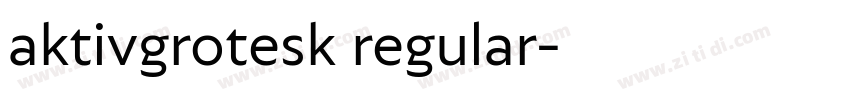 aktivgrotesk regular字体转换